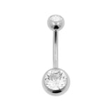 Jewelled Belly Ring silver