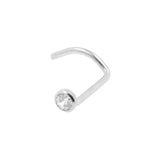 Titanium Nose Stud With zirconia