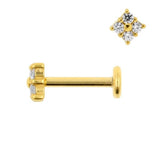 Swarovski Zirconia Labret Stud - Square